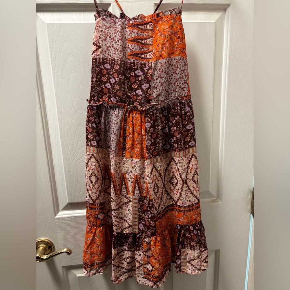 Patchwork Spaghetti-Strap Mini Dress NWT NWT - image 2